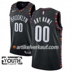 NBA Brooklyn Nets Trikot 2018-19 Nike City Edition Schwarz Personalisierung Swingman - Kinder